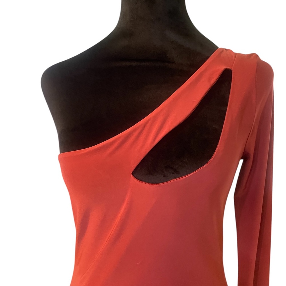 Bronze goddess, rust,red,orange,
One shoulder,
Cut out, bodysuit, Large, New - Picture 3 of 6